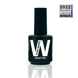 en Vogue CBS Paint on White highly pigmented bright white hard gel for professional nails and manicures