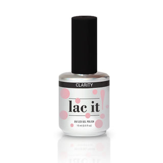 en Vogue Lac it! clarity UV/LED transluscent nude pink jelly polish for professional nails and extensions shown in polish bottle