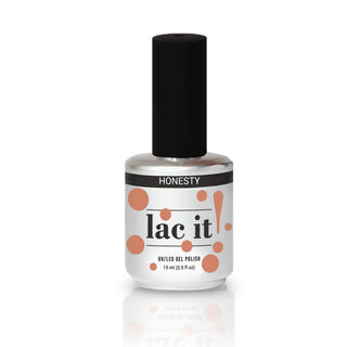 en Vogue Lac it! honesty sandy peach jelly UV/LED gel polish for professional nails and extensions polish bottle