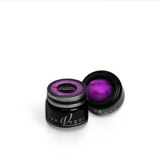 en Vogue so-grape-ful purple grape jelly base with iridescent micro-glitter gel polish for professional nails and extensions shown in container