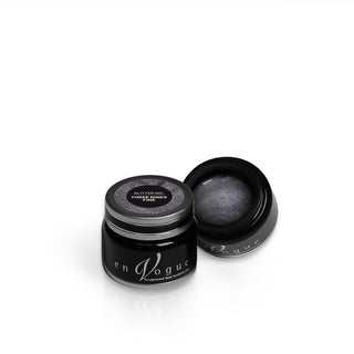 en Vogue three-nines-fine micro-silver glitter gel polish for professional nails and extensions shown in container