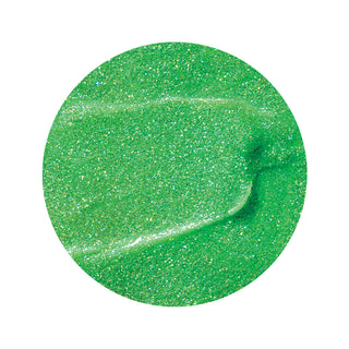 en Vogue honeydew-honey-don't lime green jelly base with iridescent micro-glitter gel polish for professional nails and extensions swatch