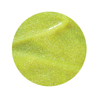 en Vogue lemon-drop yellow jelly base with iridescent micro-glitter gel polish for professional nails and extensions swatch