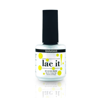 en Vogue Lac It! Banana rich warm yellow crème UV/LED gel nail polish for professional nails and extensions bottle