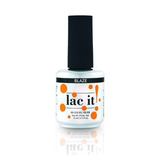 en Vogue Lac It! Blaze bright, bold tiger orange crème UV/LED gel nail polish for professional nails and extensions bottle