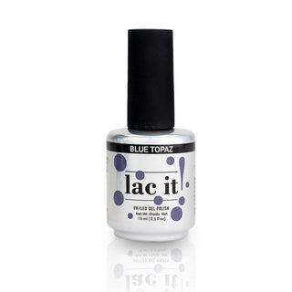 en Vogue Lac It! Blue topaz deep smoky grey-blue crème UV/LED gel nail polish for professional nails and extensions bottle