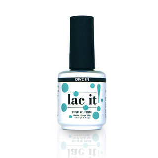 en Vogue Lac It! Dive in Diamond dust clear base packed full of holographic microglitters UV/LED gel nail polish for professional nails and extensions bottle