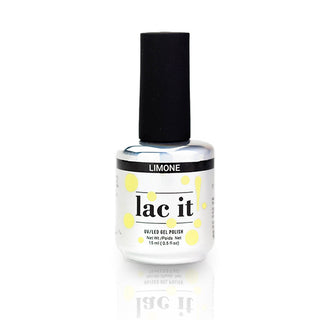 en Vogue Lac It! Limone rich pastel yellow crème UV/LED gel nail polish for professional nails and extensions bottle