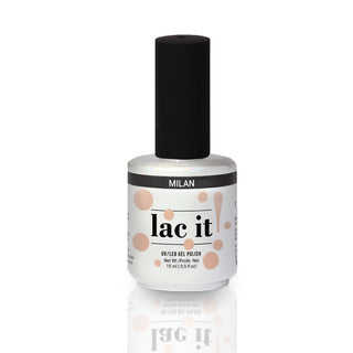 en Vogue Lac It! Milan light peachy beige crème UV/LED gel nail polish for professional nails and extensions bottle