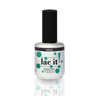 en Vogue Lac It! Oasis rich teal crème UV/LED gel nail polish for professional nails and extensions bottle