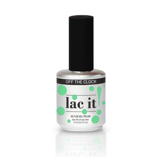 en Vogue Lac it! Off the clock cool-toned pastel lime-green crème UV/LED gel nail polish for professional nails and extensions. Shown in bottle