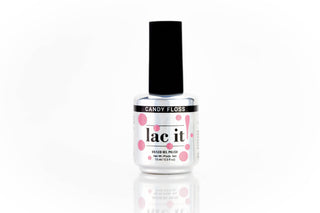 en Vogue Lac It! Candy Floss warm strawberry pink crème UV/LED gel nail polish for professional nails and extensions bottle