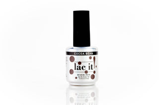 en Vogue Lac It! Cocoa Bean warm medium brown crème with subtle mauve undertones UV/LED gel nail polish for professional nails and extensions bottle
