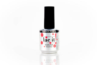 en Vogue Lac It! Summer Punch rich hot pink crème with undertones of red UV/LED gel nail polish for professional nails and extensions bottle