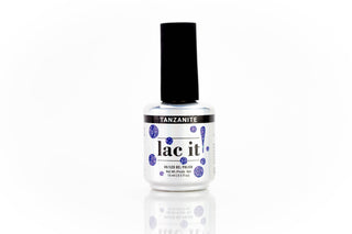 en Vogue Lac It! Tanzanite deep indigo base with purple and blue microglitters UV/LED gel nail polish for professional nails and extensions bottle