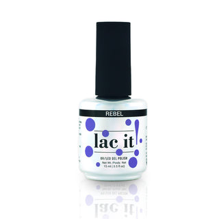 en Vogue Lac It! Rebel deep periwinkle crème UV/LED gel nail polish for professional nails and extensions bottle