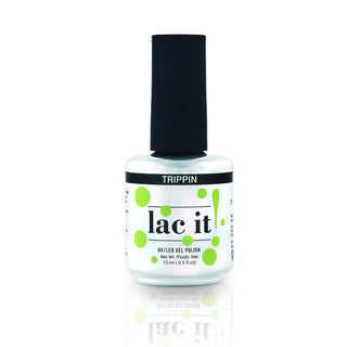 en Vogue Lac It! Trippin vibrant chartreuse-green crème UV/LED gel nail polish for professional nails and extensions bottle